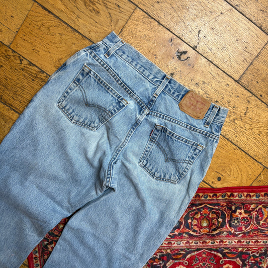 Vintage Levis 550 Womens Tapered Baggy Blue Denim Jeans - Size 10