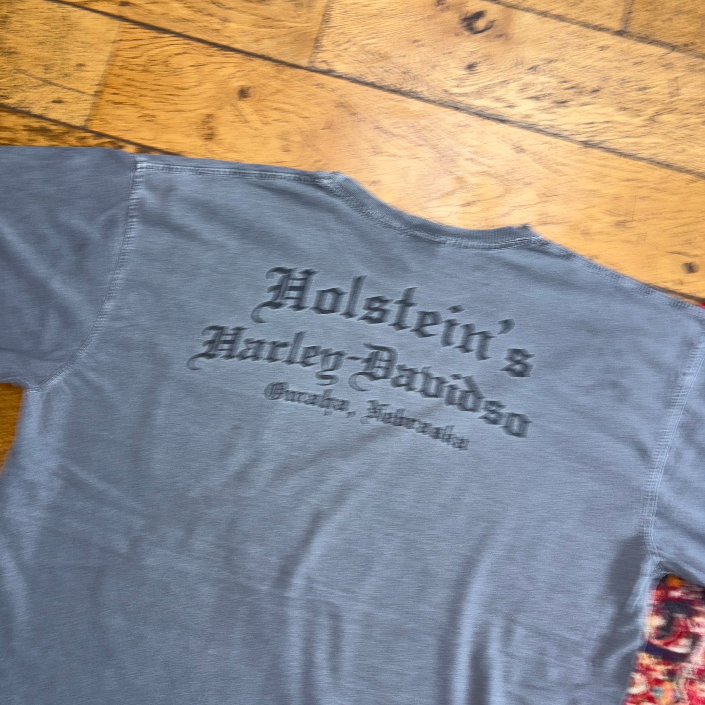 Vintage Harley Davidson Grey Affliction Motorbike Graphic T-Shirt - XL