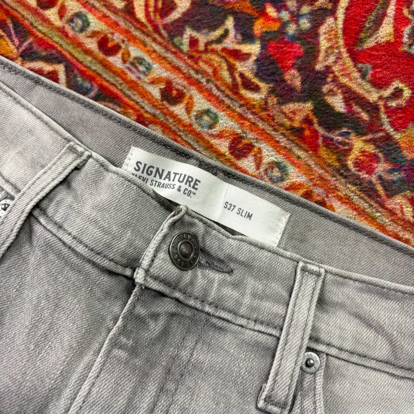 Vintage Levis Slim Grey Denim Jeans - 32