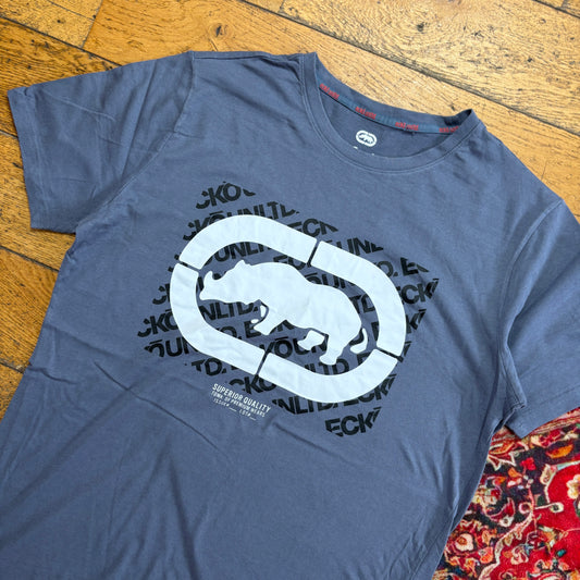 Vintage Ecko Unltd Grey Graphic T-Shirt - M