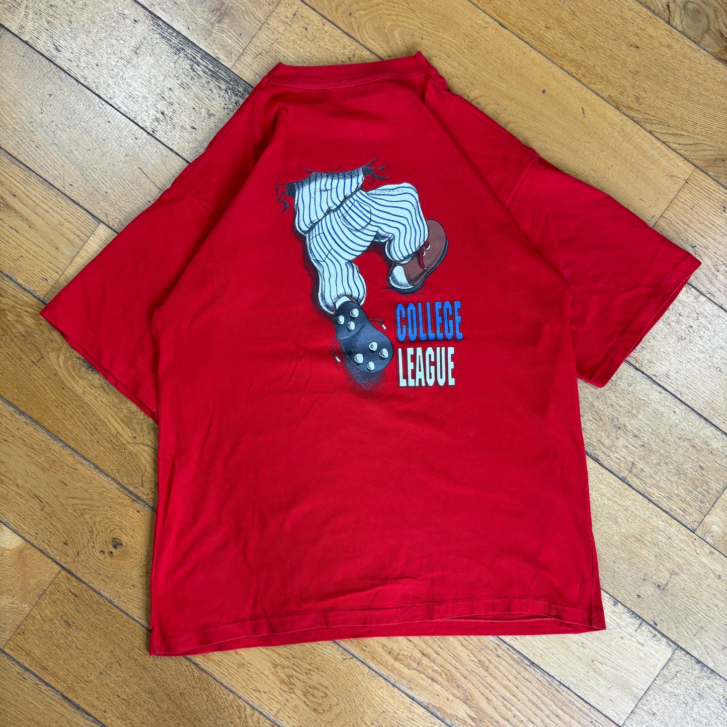 Vintage 90s Baseball Red Single Stitch Graphic T-Shirt - S