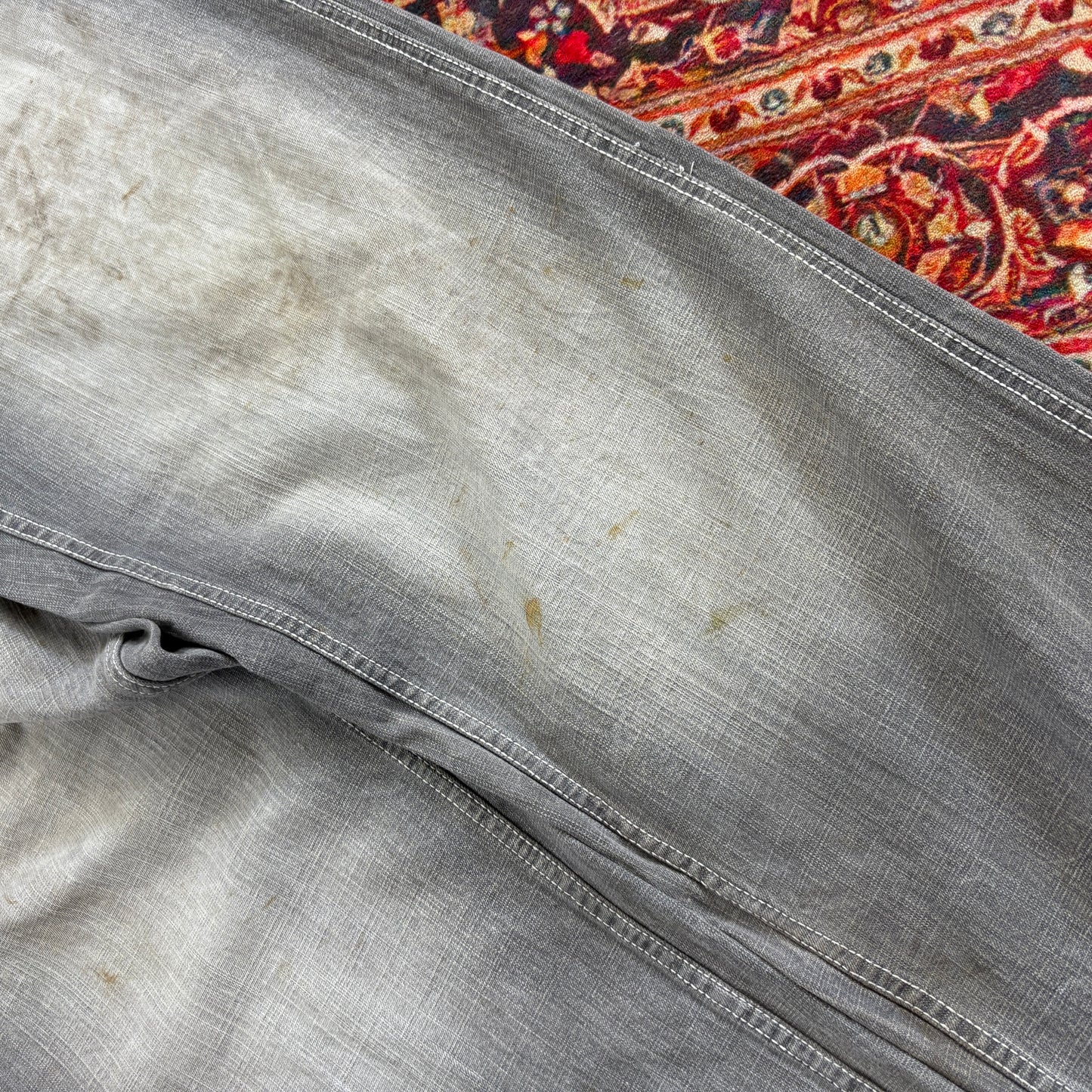 Vintage Southpole Grey Embroidered Y2K Hip Hop Baggy Jeans - 34