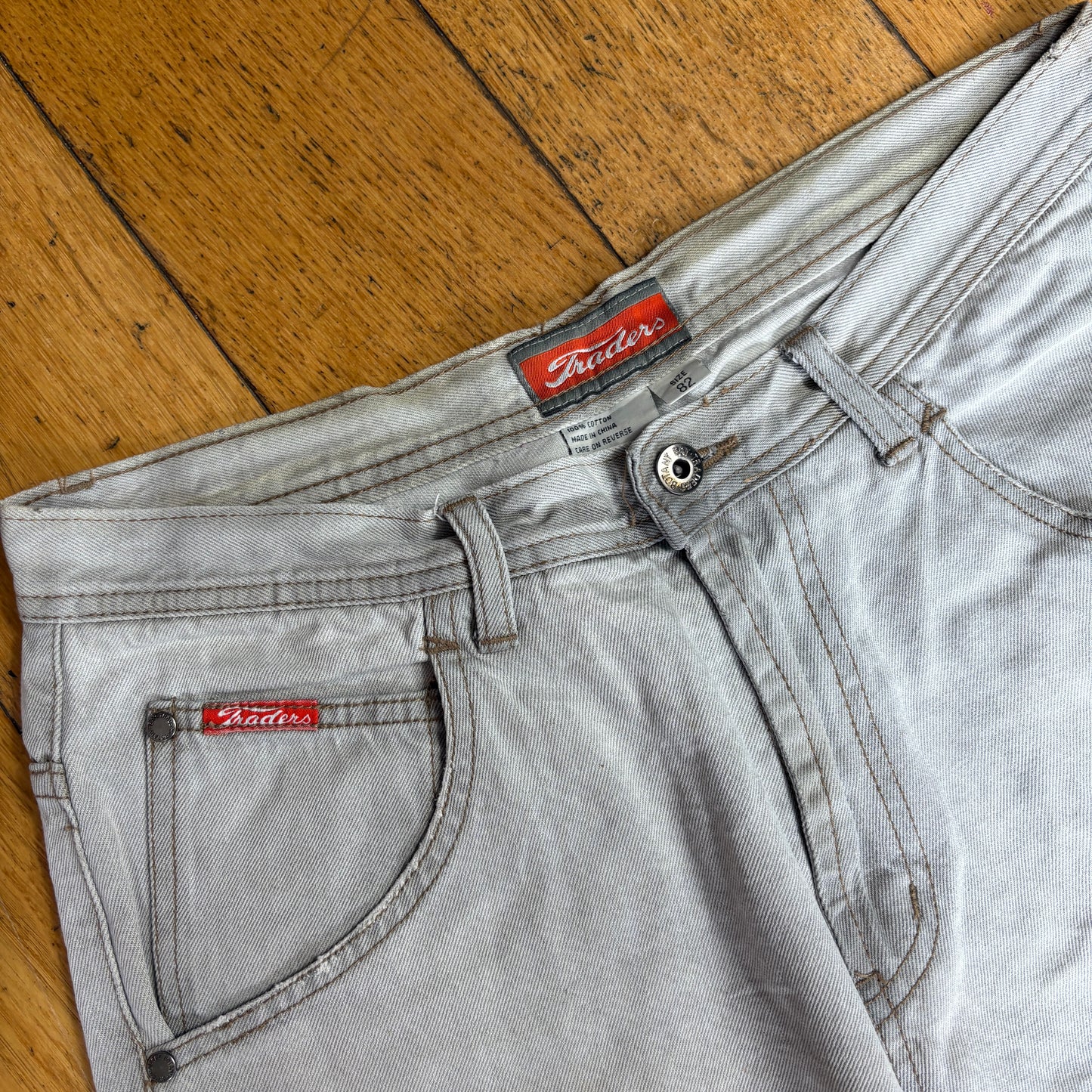 Vintage Traders Embroidered Hip Hop Blue Baggy Shorts Jorts - 32