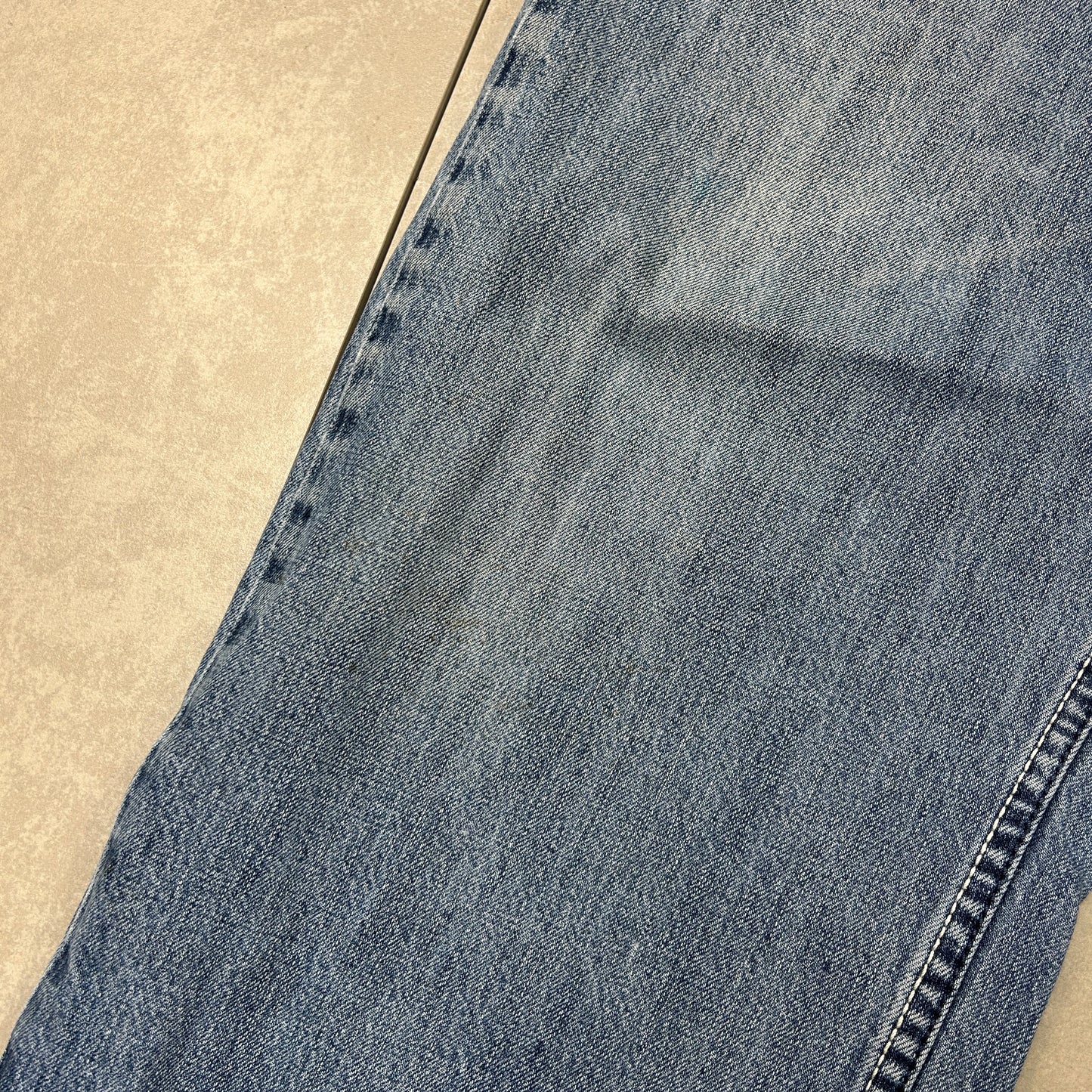 Vintage Pepe Jeans Embroidered Hip Hop Baggy Blue Jeans - 38