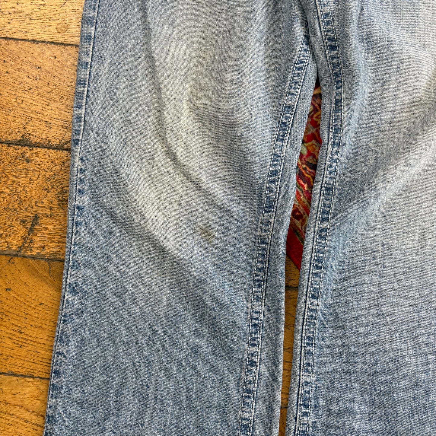 Vintage Enyce Diddy Blue Embroidered Y2K Hip Hop Baggy Jeans - 36