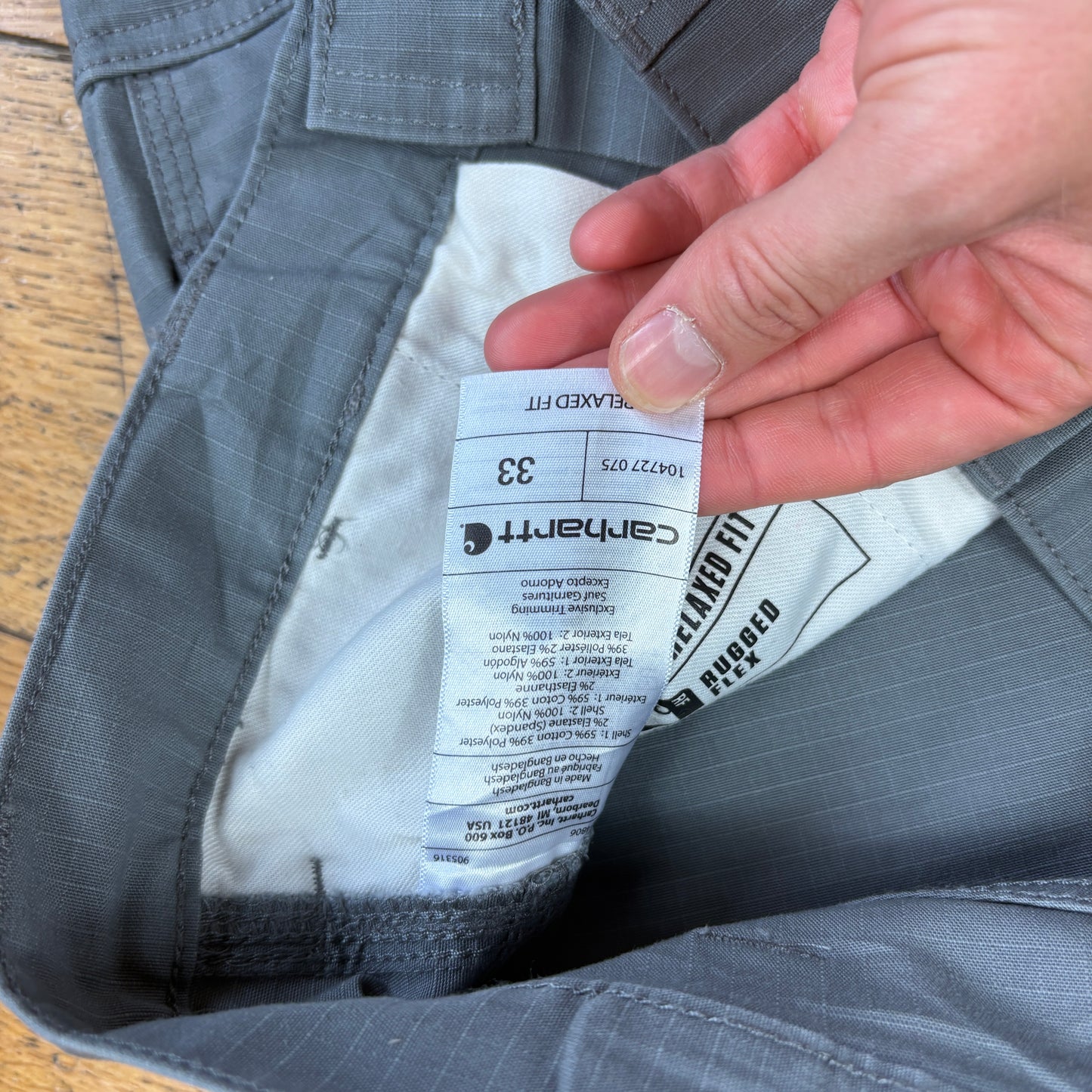 Vintage Carhartt Workwear Grey Baggy Carpenter Shorts - 33