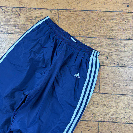 Vintage Adidas Navy Baggy Tracksuit Sweatpants Track Pants Bottoms - XS