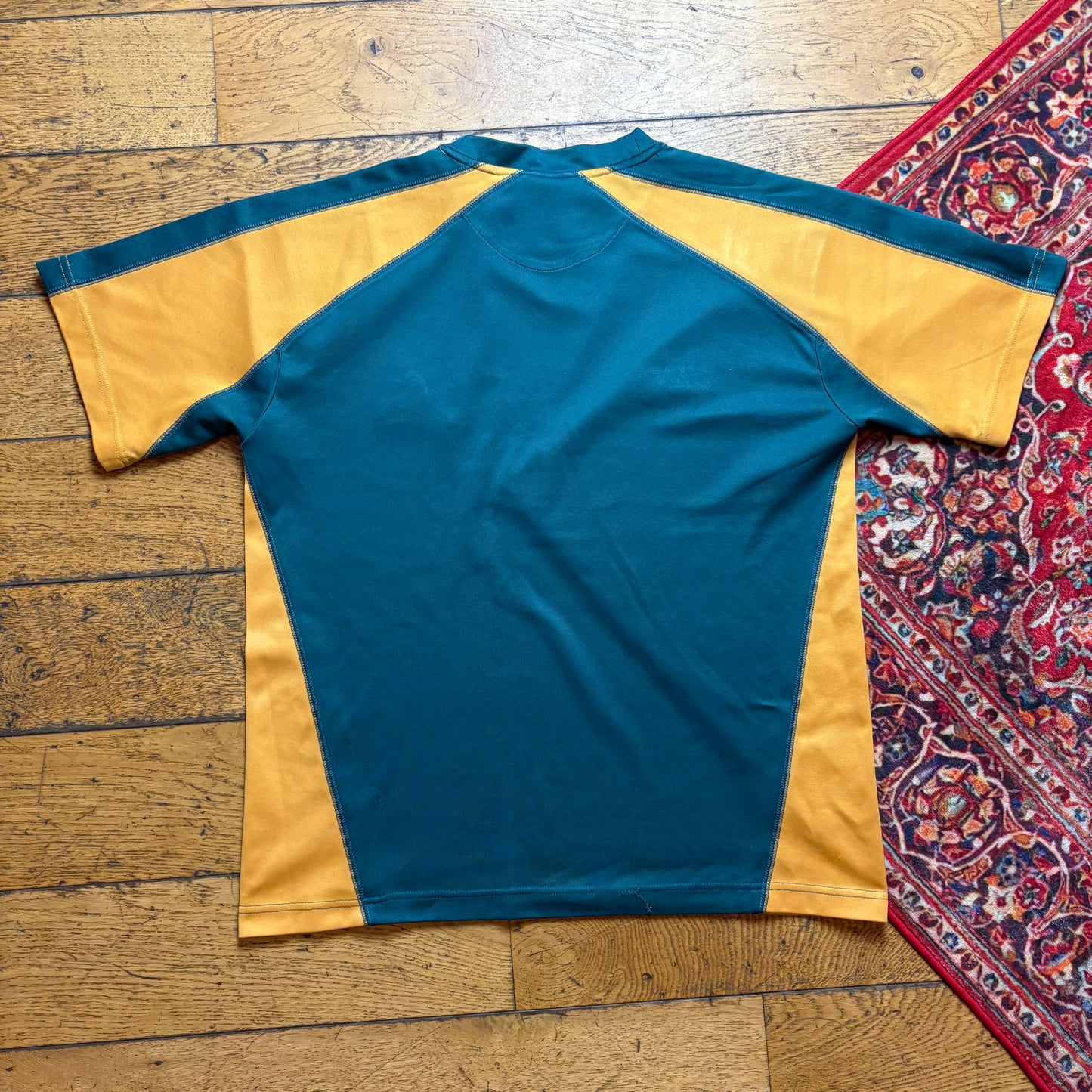 Vintage Canterbury Australia Wallabies Green Rugby Training T-Shirt - S