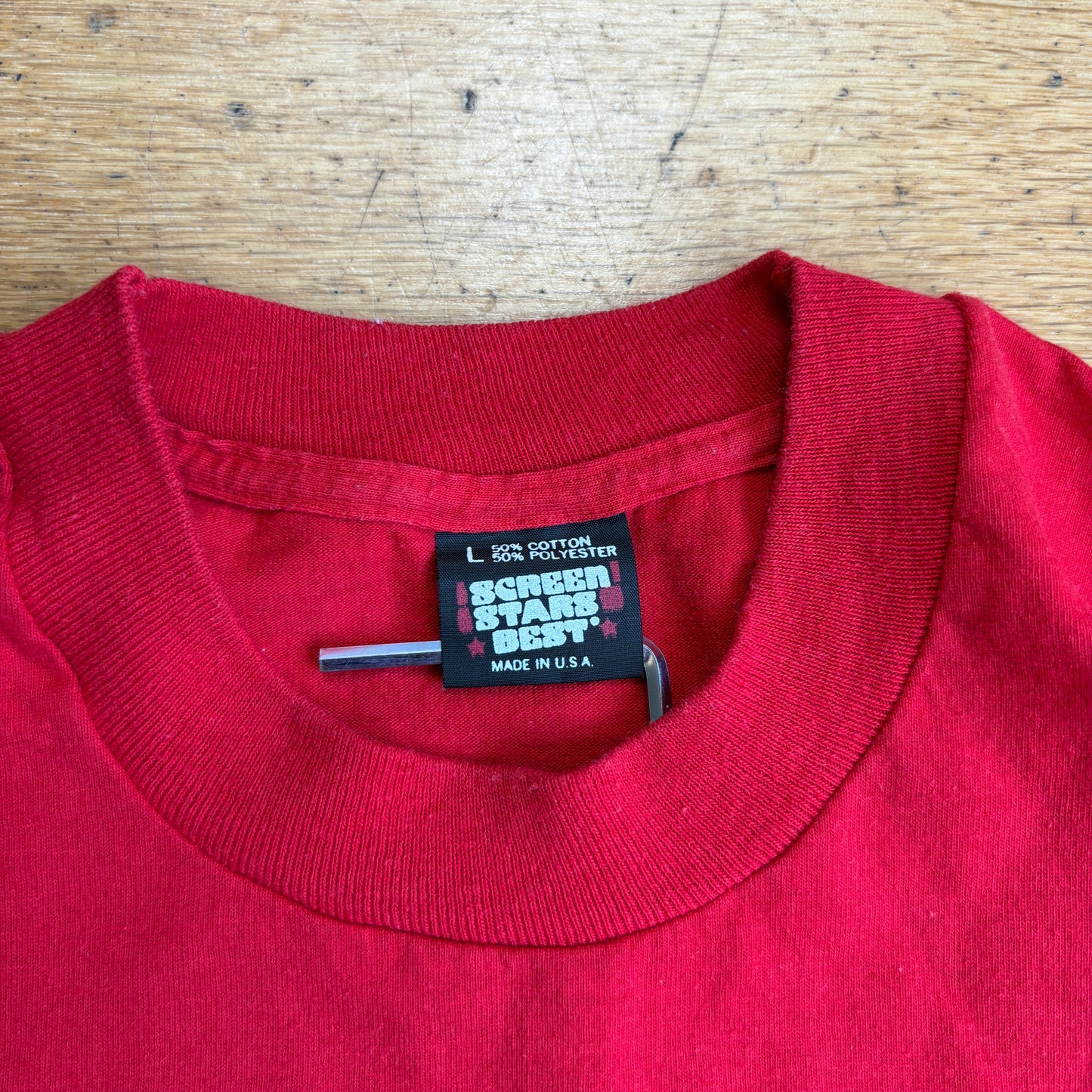 Vintage 1988 Funny Single Stitch Red Graphic T-Shirt - S
