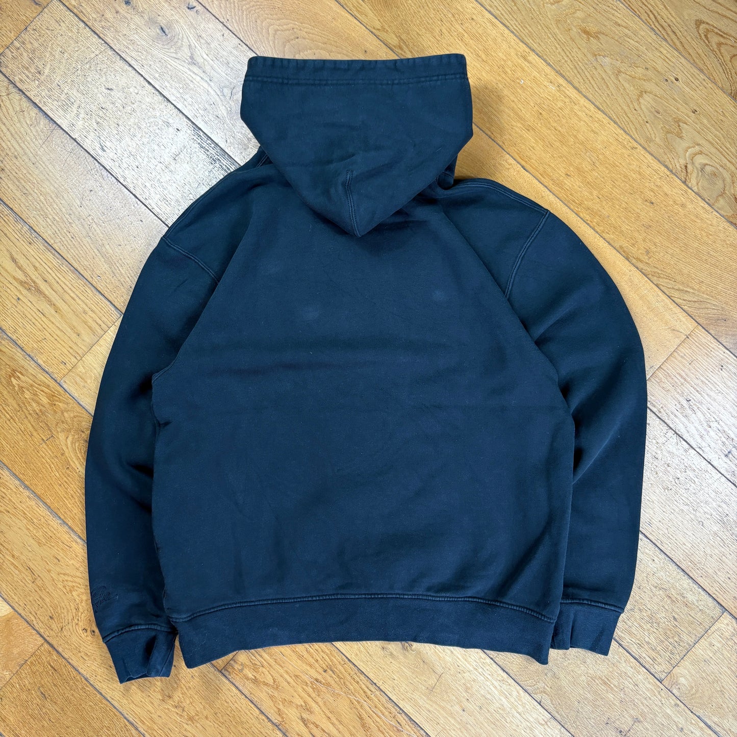 Vintage Nike Air Jordan Black Hoodie Embroidered Sweatshirt - M