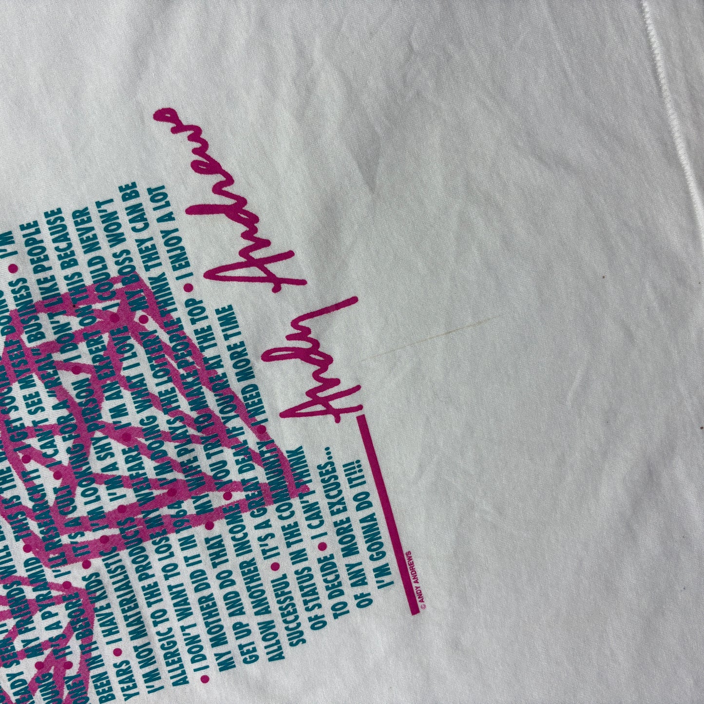 Vintage 90s White Funny Slogan Single Stitch Graphic T-Shirt - 2XL