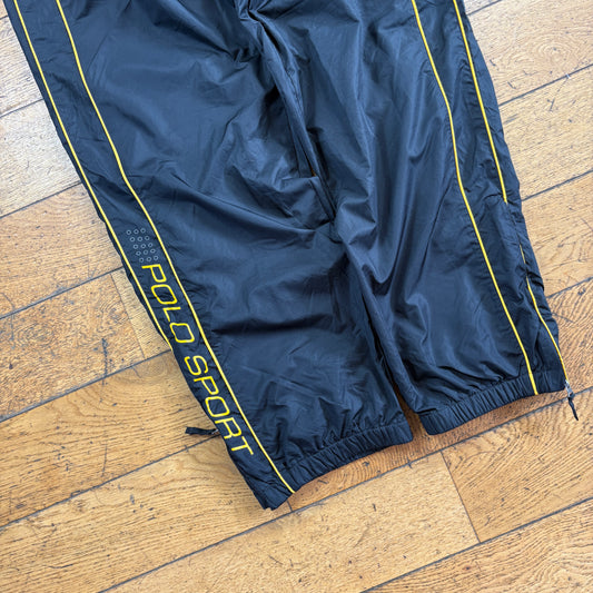 Vintage Polo Sport Black Baggy Tracksuit Sweatpants Track Pants Bottoms - XXL