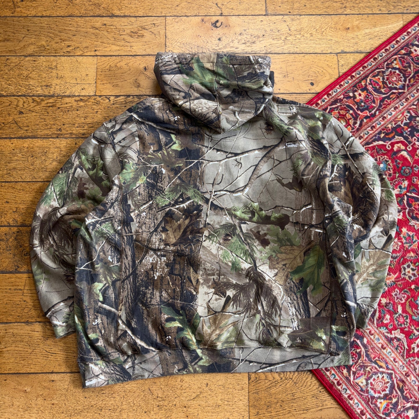 Vintage Realtree Camo Green Hoodie Sweatshirt - 3XL