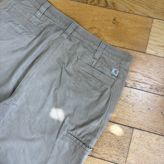 Vintage Carhartt Light Brown Workwear Baggy Carpenter Shorts - 38