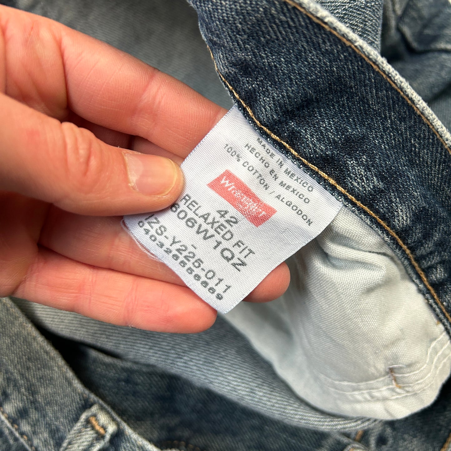 Vintage Wrangler Blue Denim Carpenter Baggy Shorts - 42