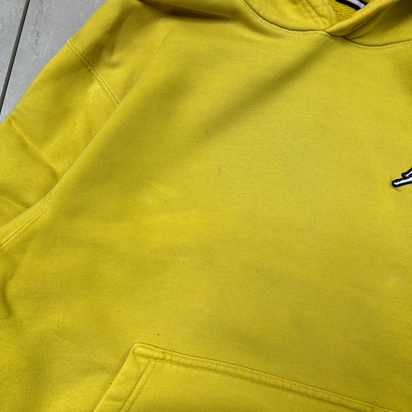 Vintage Nike Jordan Yellow Embroidered Hoodie Sweatshirt - S
