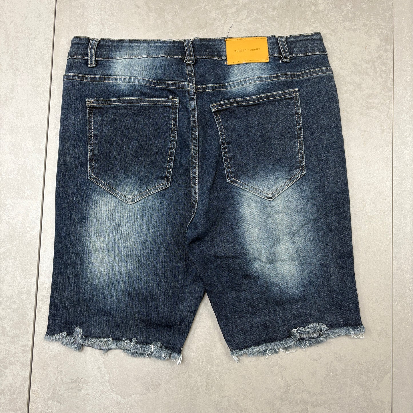 Vintage Blue Hip Hop Shorts Jorts - 36