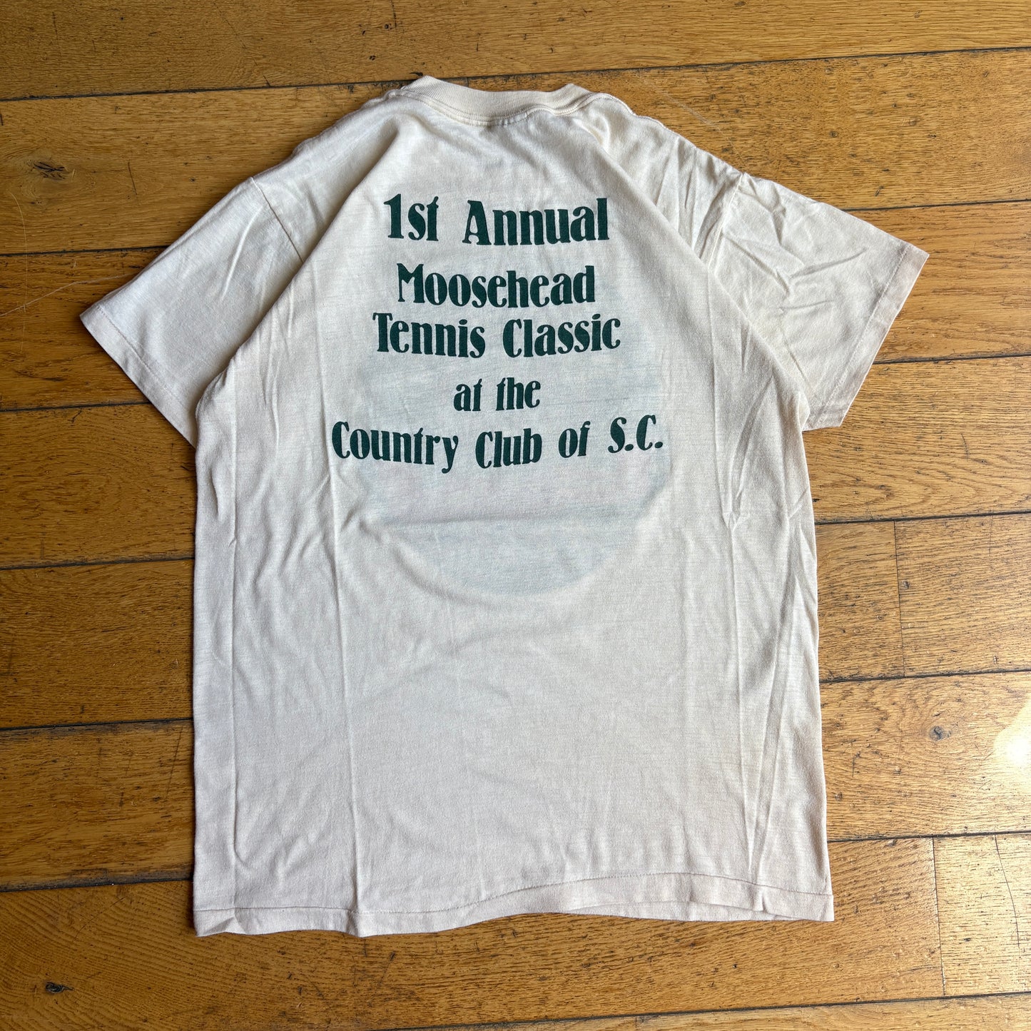 Vintage 90s Beer Single Stitch Cream White Graphic T-Shirt - XS