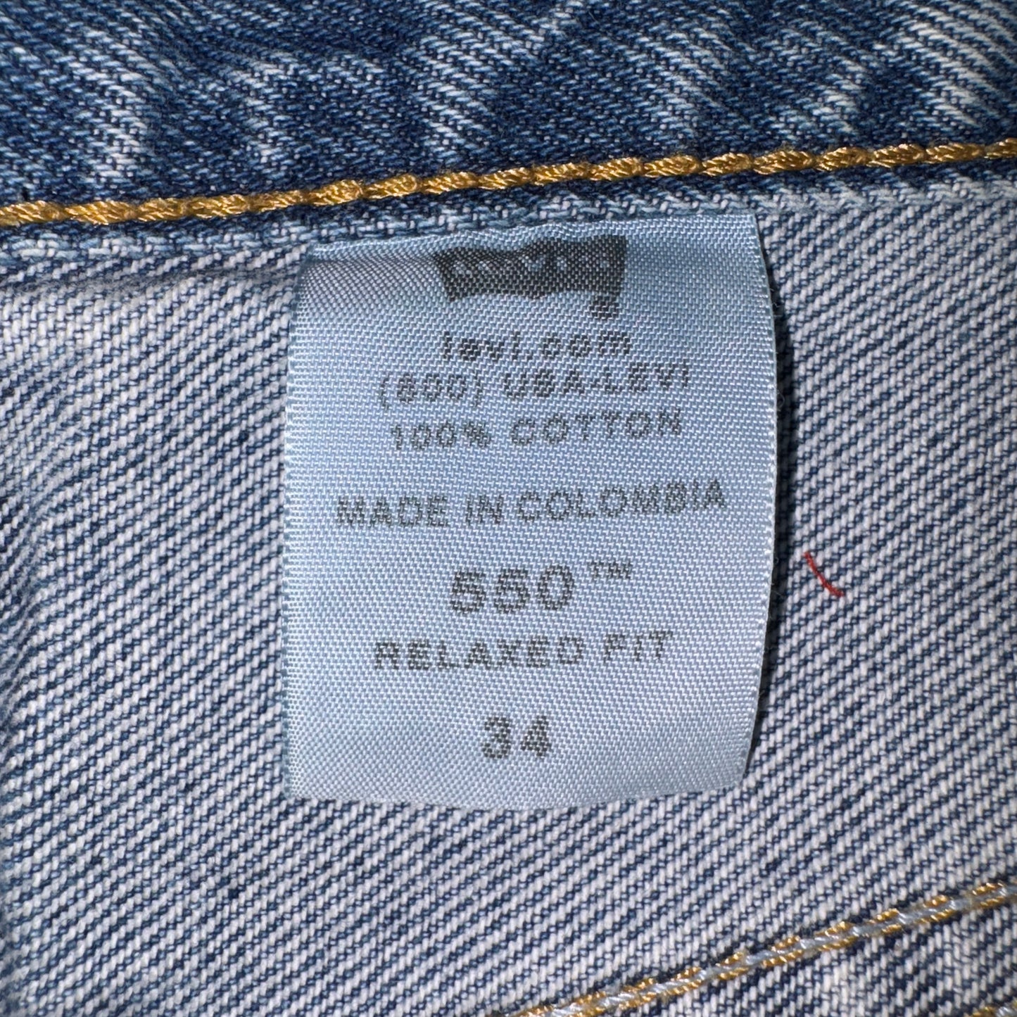 Vintage Levis 550 Baggy Blue Denim Shorts - 34
