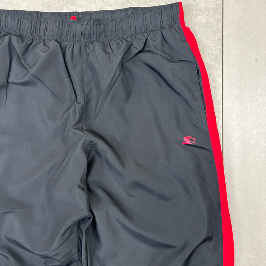 Vintage Starter Black Baggy Tracksuit Sweatpants Track Pants Bottoms - M