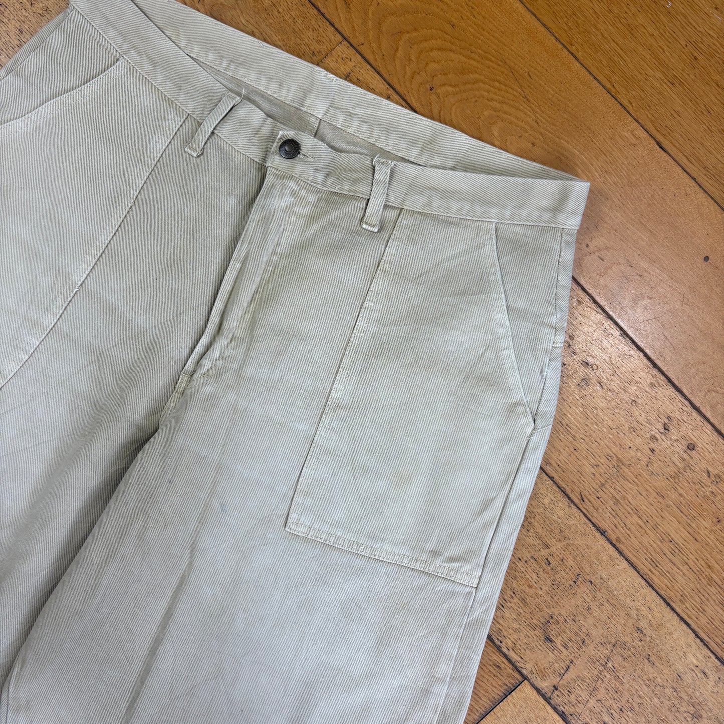 Vintage Carpenter Cream Hip Hop Baggy Shorts Jorts - 38