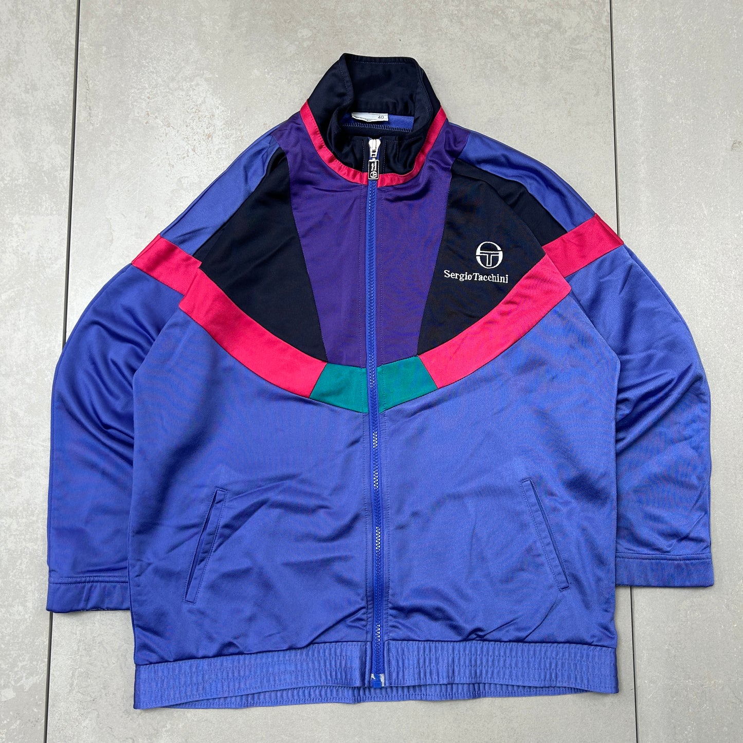 Vintage Sergio Tacchini Purple Tracksuit Track Shell Windbreaker Jacket - S