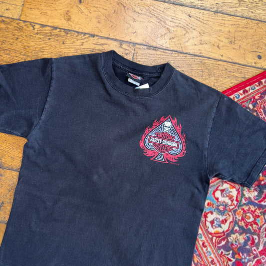 Vintage Harley Davidson Black Motorbike Graphic T-Shirt - XS