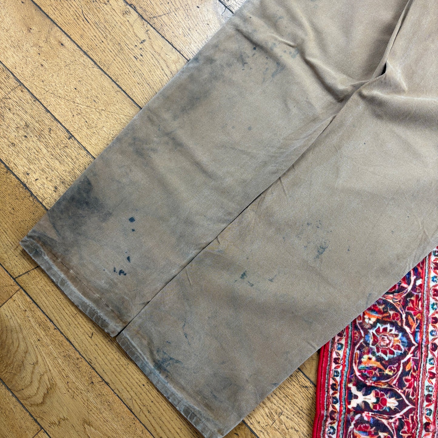 Vintage Carhartt Brown Double Knee Workwear Carpenter Baggy Trousers - 38