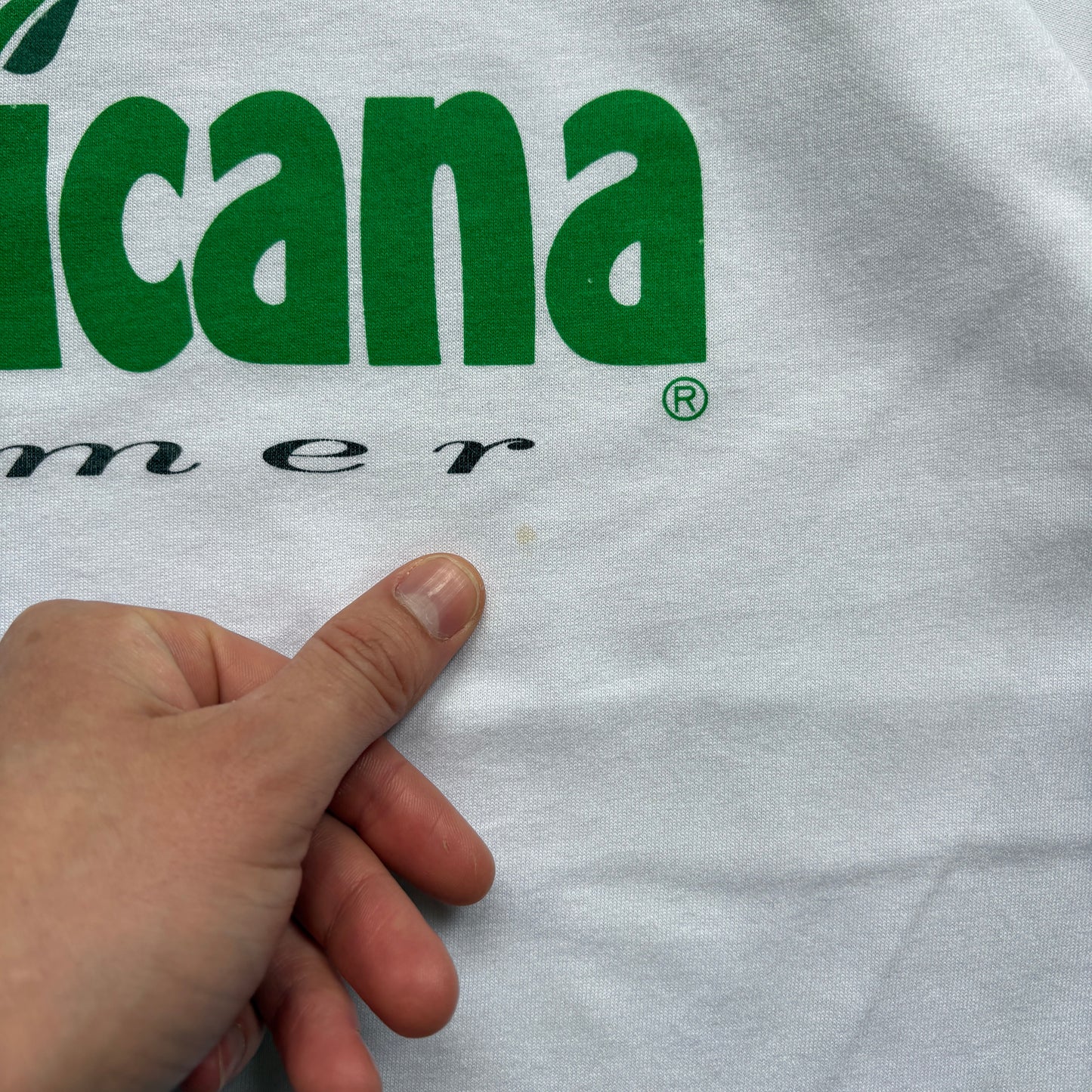 Vintage 90s Tropicana Single Stitch White Graphic T-Shirt - XXL