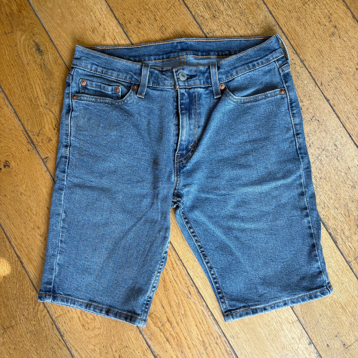 Vintage Levis 511 Slim Blue Denim Shorts - 30