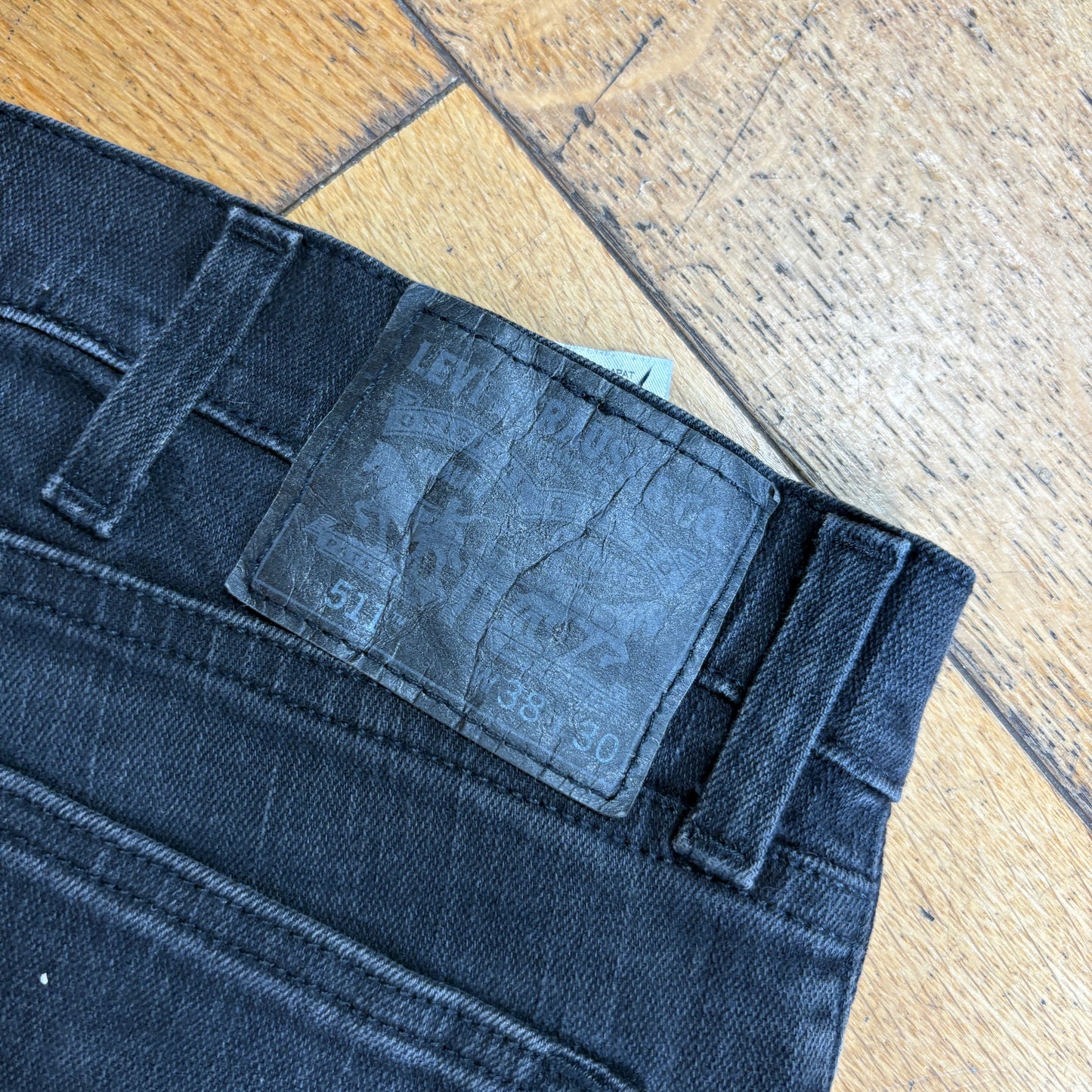 Vintage Levis 511 Slim Black Denim Jeans - 38
