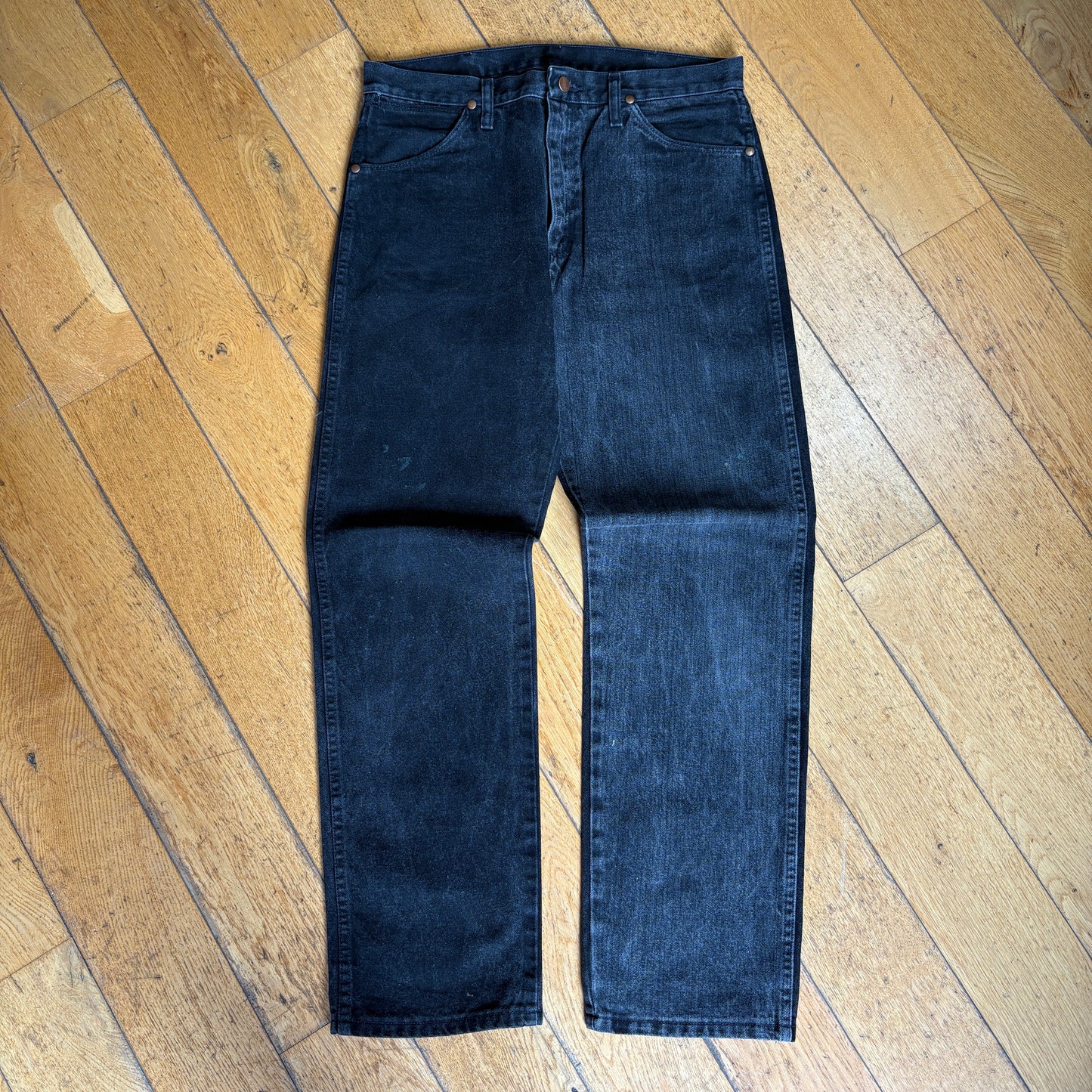 Vintage Wrangler Black Straight Denim Workwear Jeans - 33