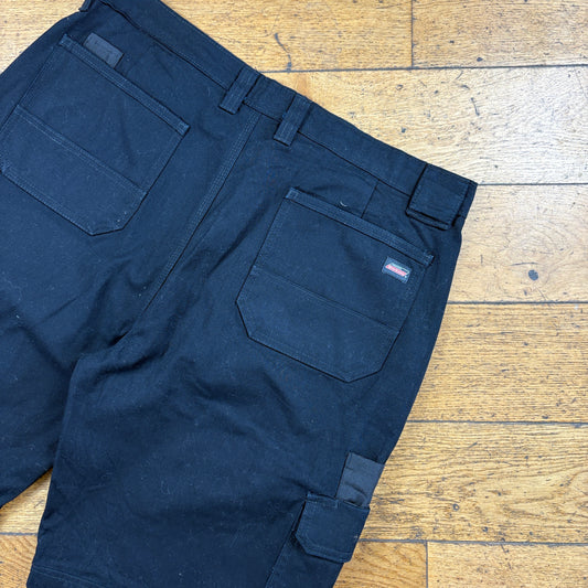 Vintage Dickies Workwear Carpenter Black Baggy Shorts - 36