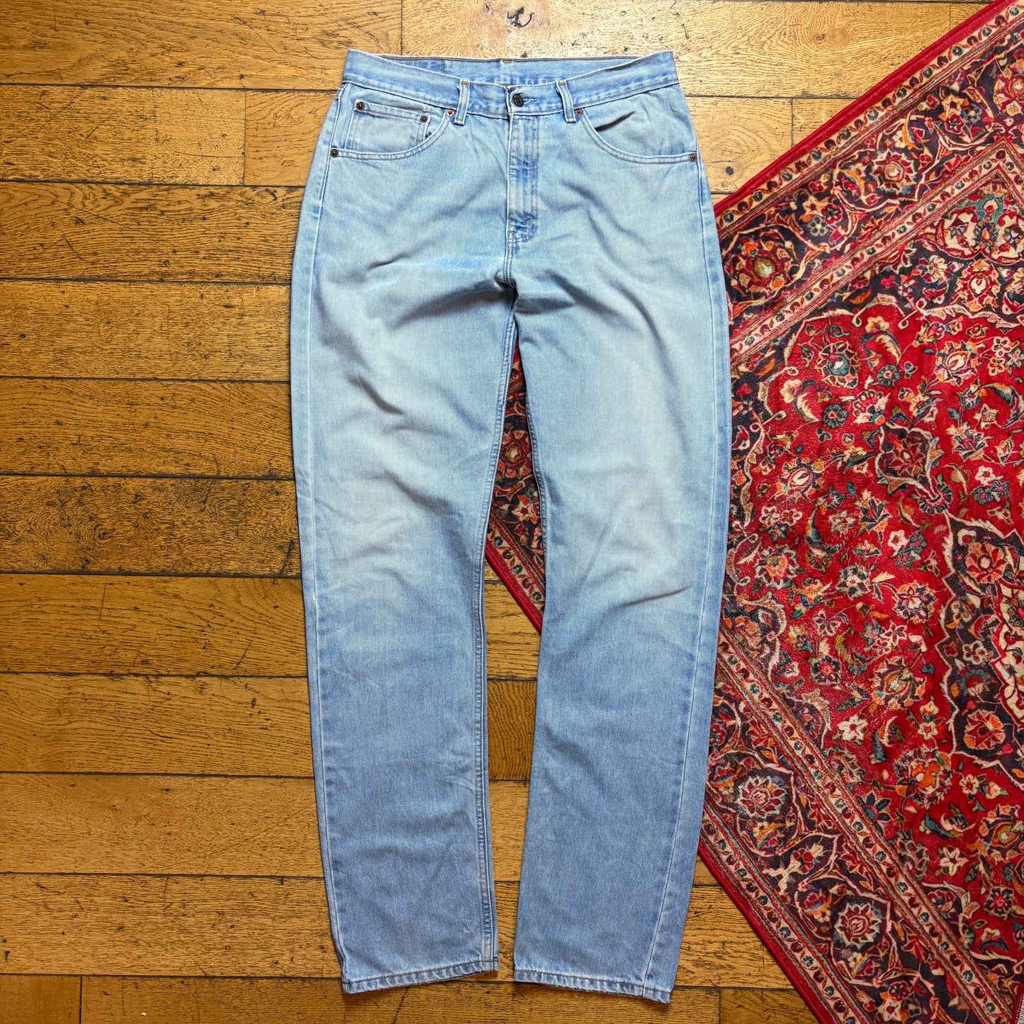 Vintage Levis 521 Straight Blue Denim Jeans - 34L