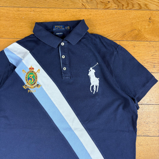 Ralph Lauren Navy Embroidered Big Pony Polo Shirt - XL