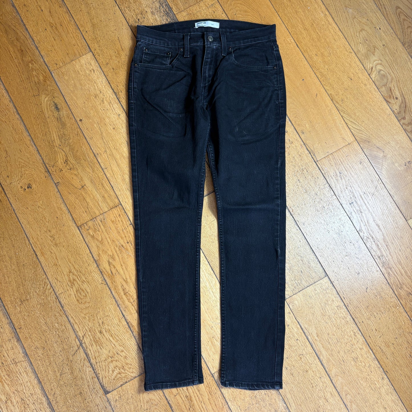 Vintage Levis Slim Black Denim Jeans - 29