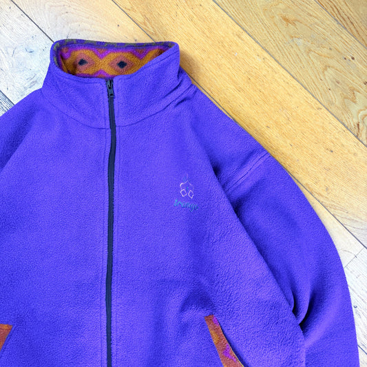 Vintage 90s Trango Purple Fleece Embroidered Sweatshirt - L