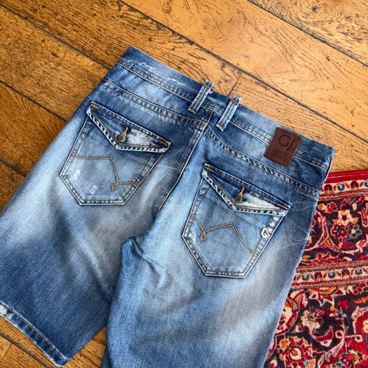 Vintage Gaudi Y2K Blue Embroidered Hip Hop Baggy Jeans - 32