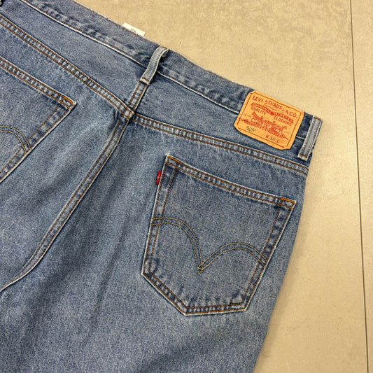 Vintage Levis 505 Blue Baggy Denim Shorts - 36
