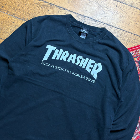 Vintage Thrasher Black Skate Long Sleeve Graphic T-Shirt - M