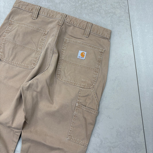 Vintage Carhartt Brown Workwear Carpenter Baggy Trousers - 33