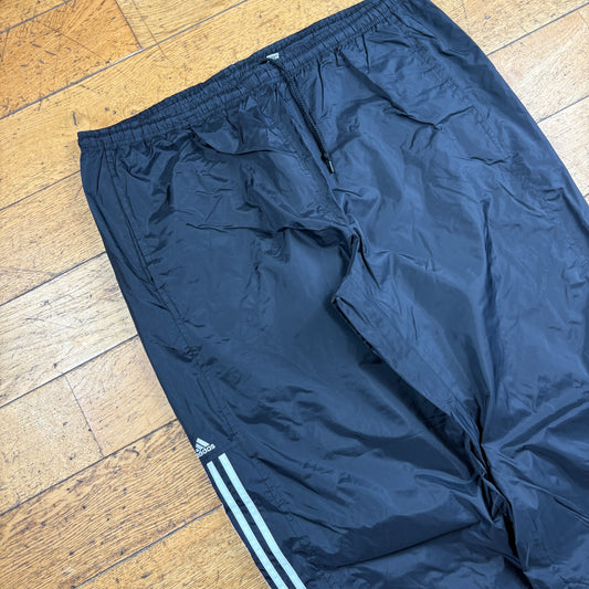 Vintage Adidas Black Baggy Tracksuit Sweatpants Track Pants Bottoms - XXL