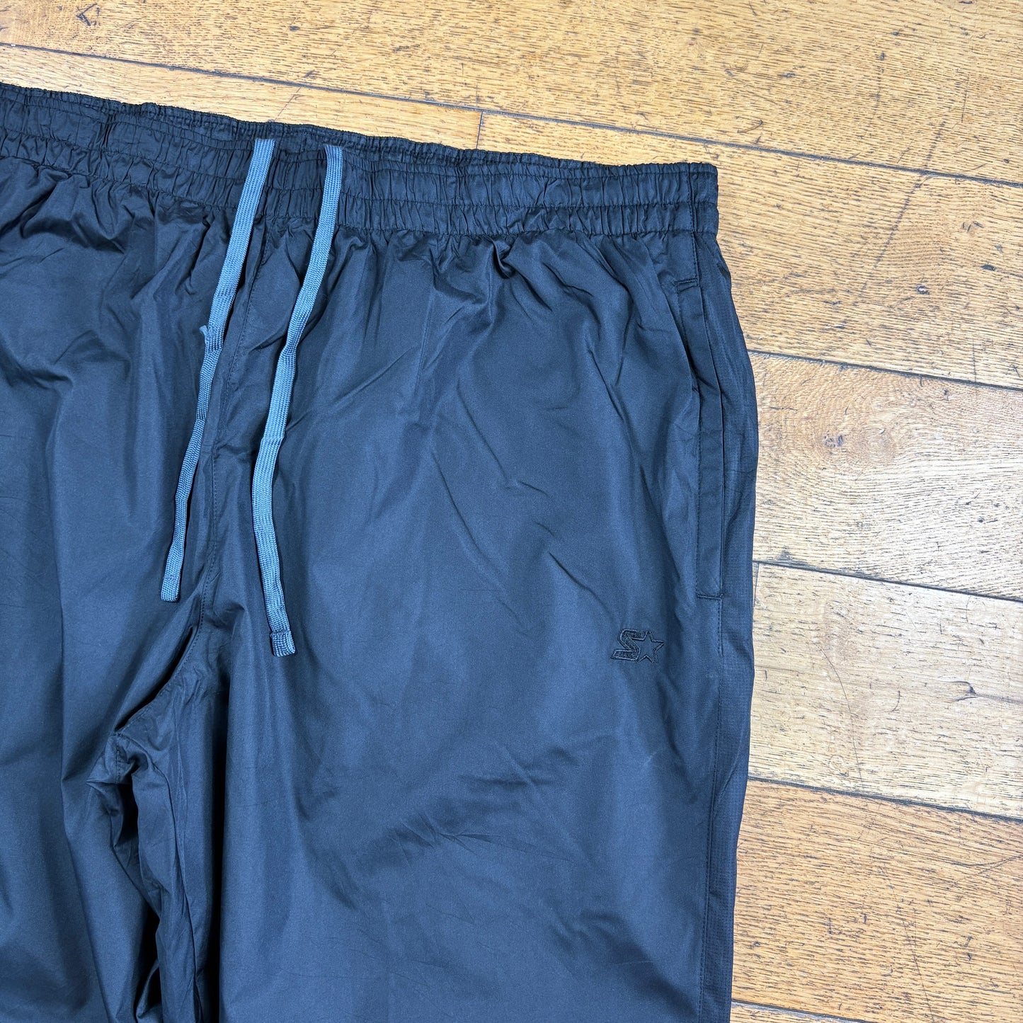 Vintage Starter Black Baggy Tracksuit Sweatpants Track Pants Bottoms - XXL