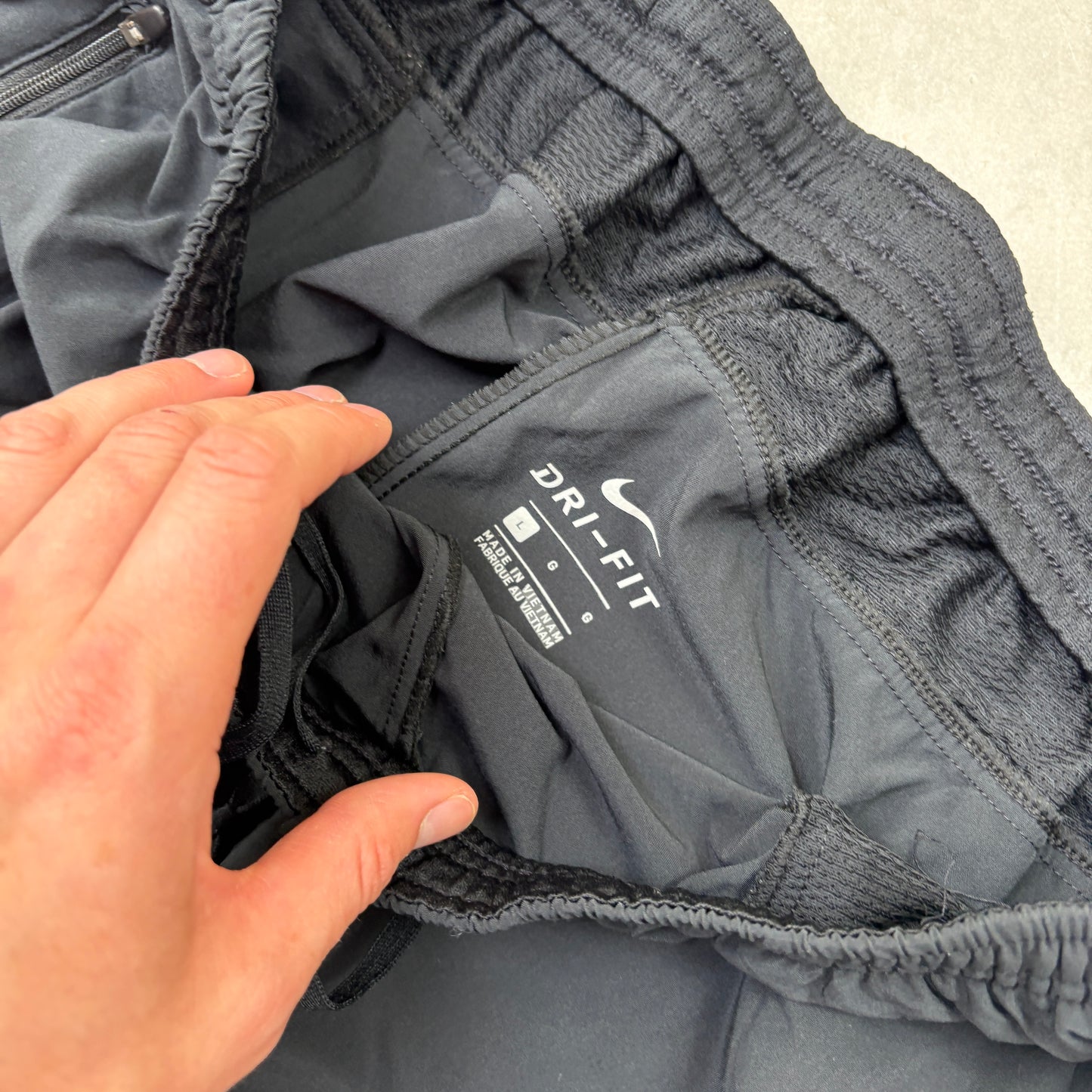 Vintage Nike Black Tracksuit Sweatpants Track Pants Bottoms - L