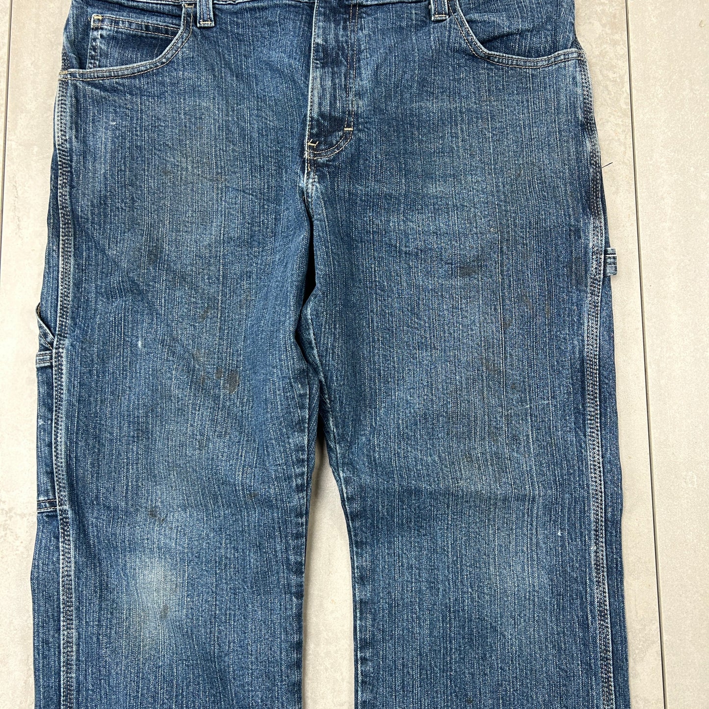 Vintage Dickies Workwear Carpenter Baggy Blue Jeans - 34