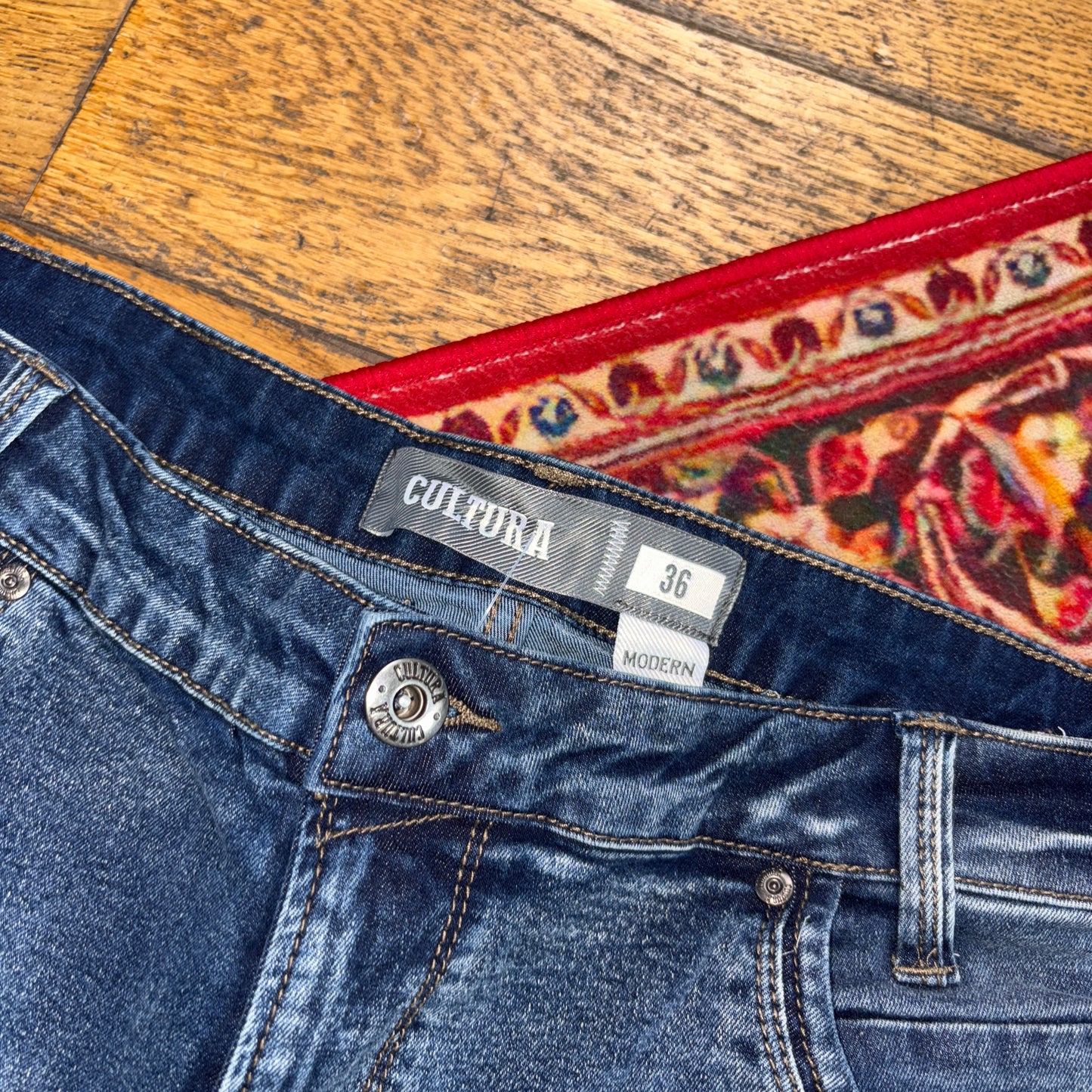 Vintage Blue Hip Hop Shorts Jorts - 36
