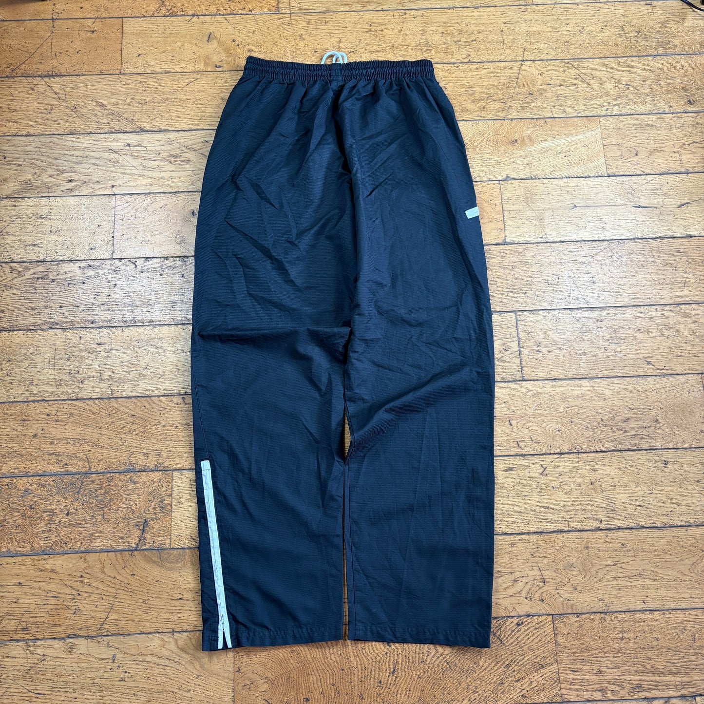 Vintage Adidas Black Baggy Tracksuit Sweatpants Track Pants Bottoms - M