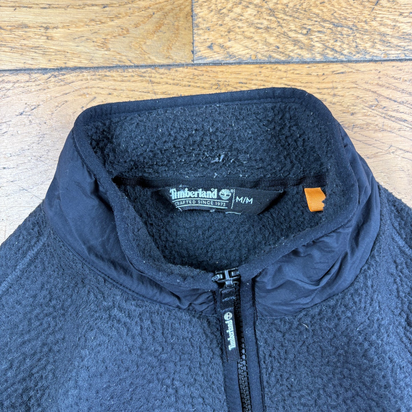 Vintage Timberland Black Embroidered Fleece Sweatshirt - M
