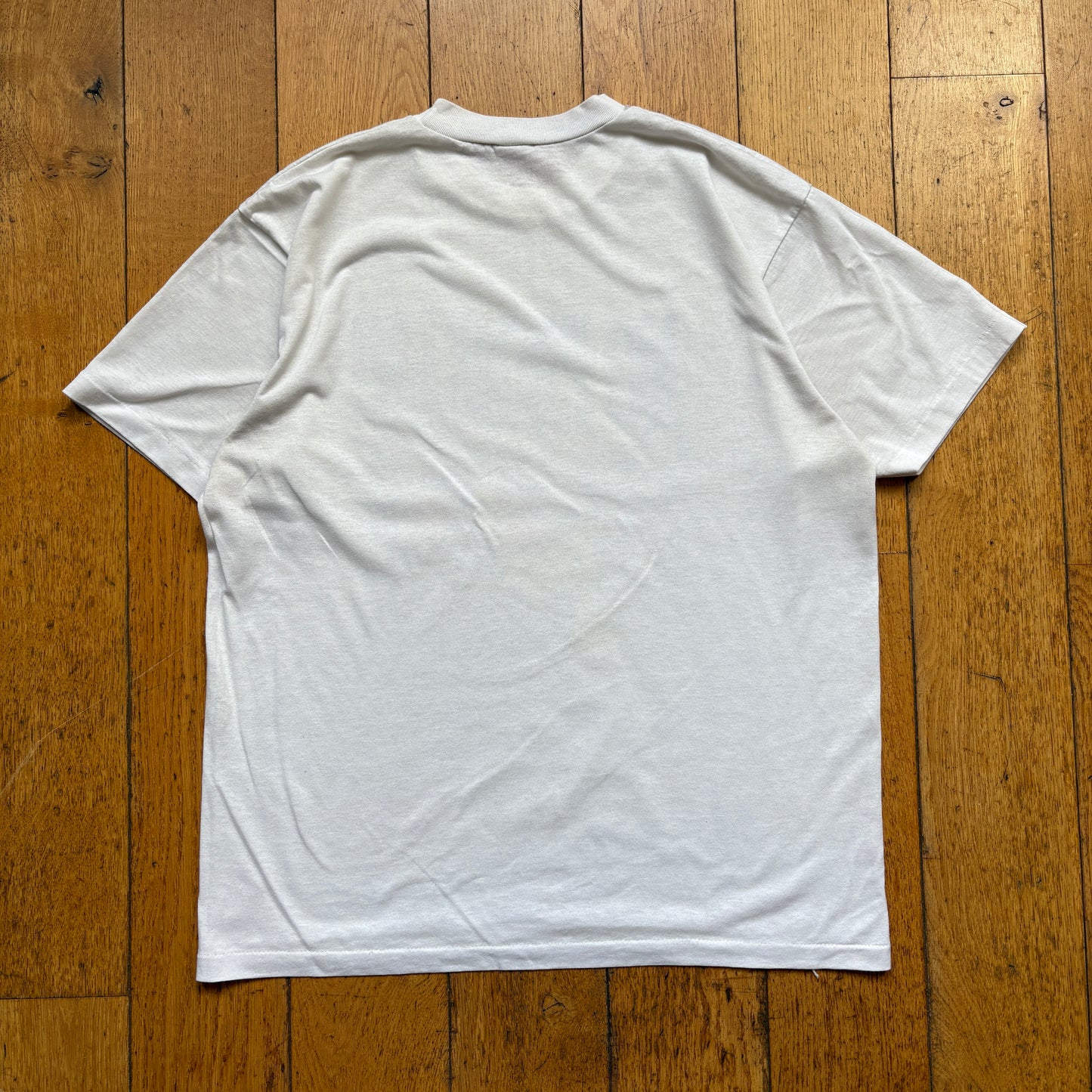 Vintage 1995 No Problem Single Stitch White Graphic T-Shirt - S/M