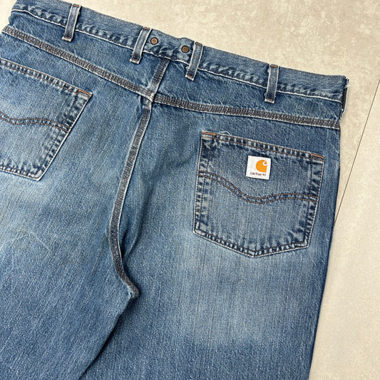 Vintage Carhartt Workwear Baggy Blue Carpenter Shorts - 42